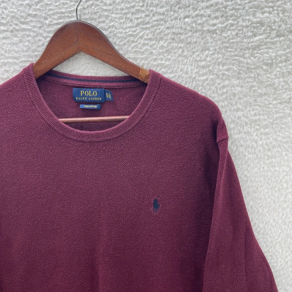 Polo Ralph Lauren Shirt Mens XL Red Thermal Waffle Knit Long Sleeve Outdoor